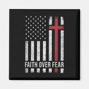 Imã Cristão Usa Bandeira Americana Cristo Fé Sobre F