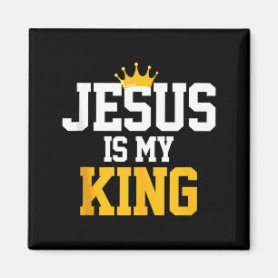 Imã Cristãos Jesus É Meu Rei Camiseta Citações Religiã