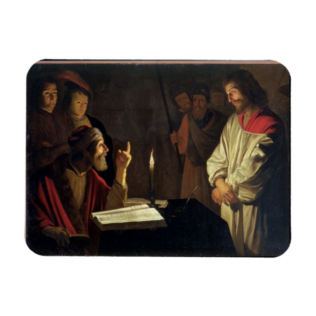 Ímã Cristo Antes de Caiaphas (óleo na canvas) (Horizontal)