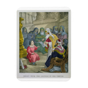 Ímã Cristo com os doutores no templo, de um bibl
