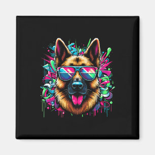Imã Cristo do estilo de arte do Grafite de German shep