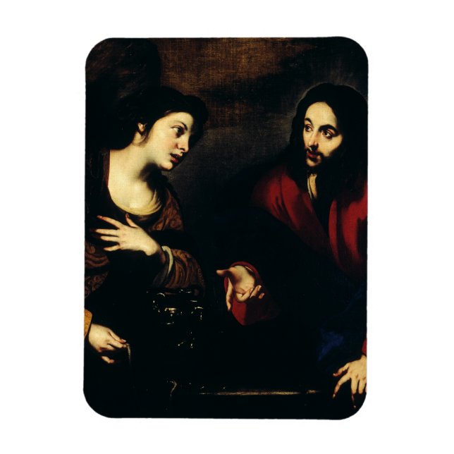 Ímã Cristo e a Mulher Samaritana (Vertical)