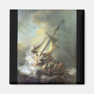 Imã Cristo em tempestade no mar de Galileu-Rembrandt