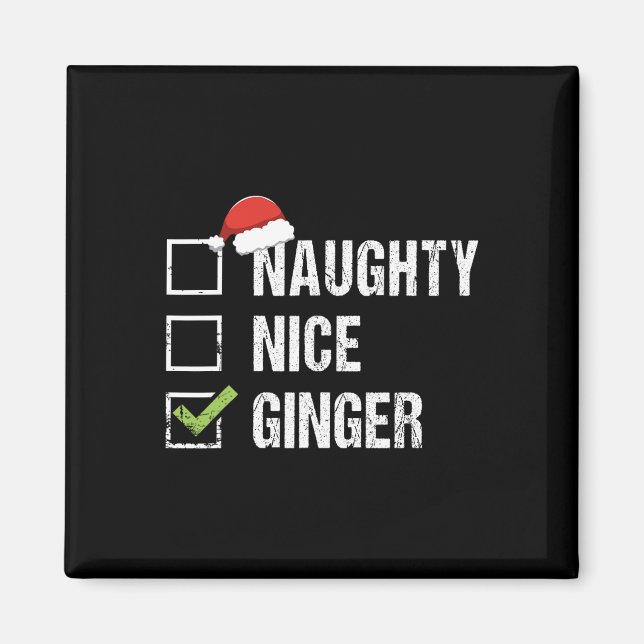 Imã Cristo Irlandês Naughn Nice Ginger Redhead Santa H (Frente)