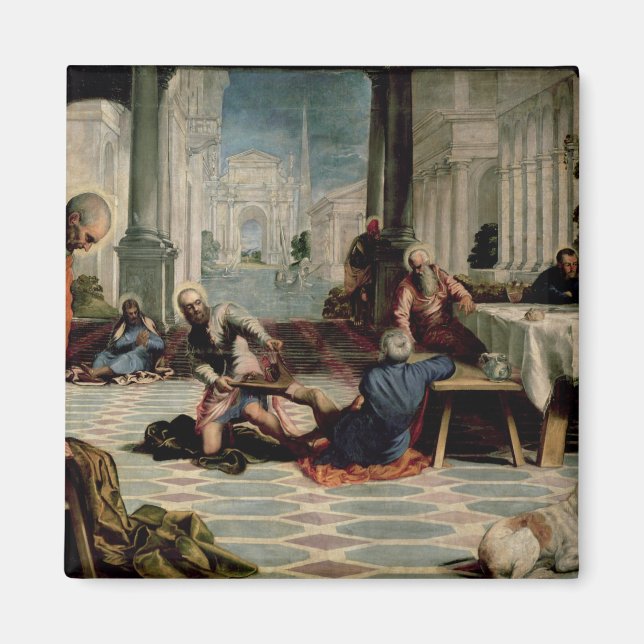 Imã Cristo Lavando os Pés dos Discípulos (Frente)