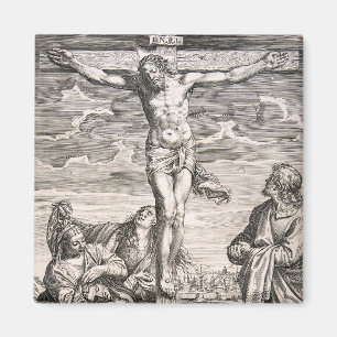 Imã Cristo na cruz por Agostino Carracci