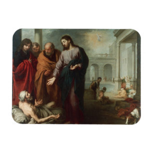 Ímã Cristo na piscina de Bethesda, 1667-70 (óleo no C