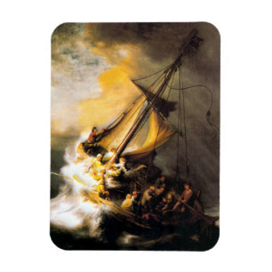 Ímã Cristo na tempestade no mar de Galilee Rembrandt