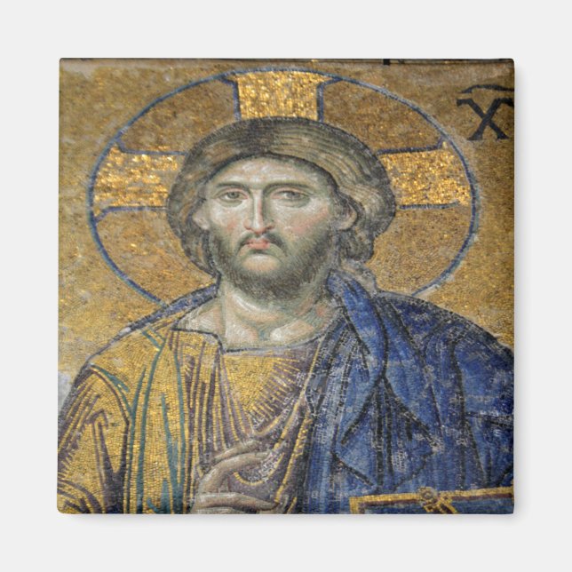 Imã Cristo Pantocrator Mosiac Icônico Religioso Roman  (Frente)
