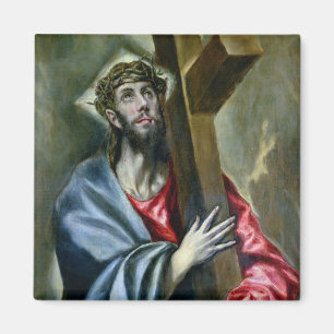 Imã Cristo que Clasping a cruz, 1600-10 (óleo em