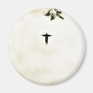 Imã Cristo Redentor nas nuvens