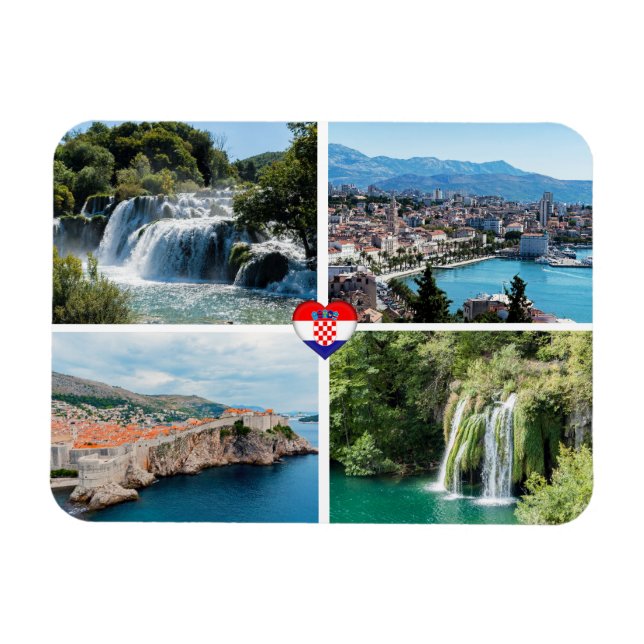 Ímã Croácia Belos Pontos Turísticos - Europa (Horizontal)