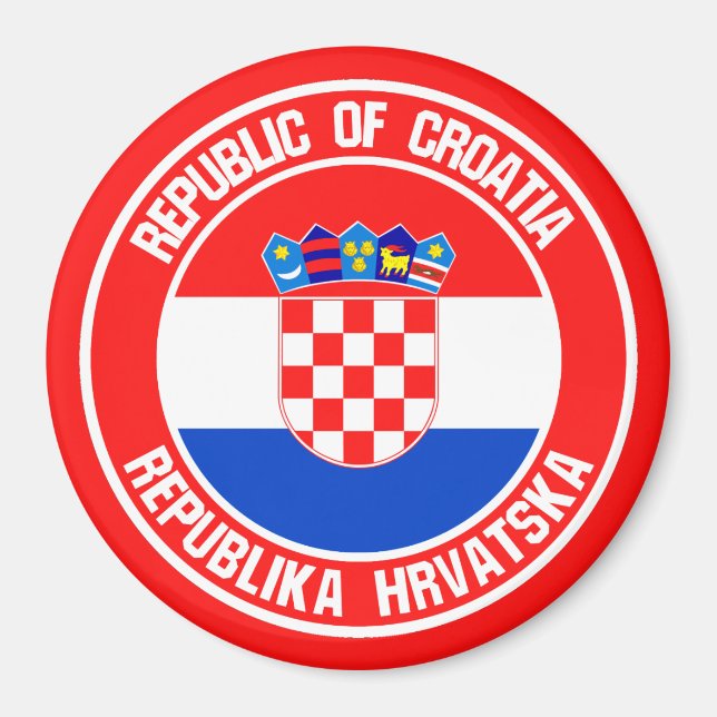 Imã Croácia Round Emblem (Frente)