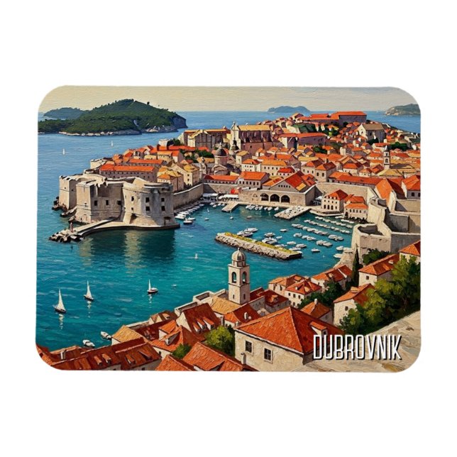 Ímã Croácia Viagens Dubrovnik (Horizontal)