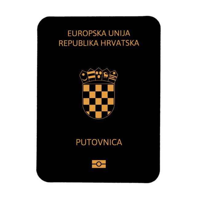 Ímã Croatia passport (Vertical)