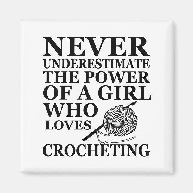 Imã Crochet engraçado cita presente de crochê (Frente)