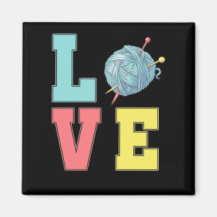Imã Crochet Love Hobby Crafting Yarn Knitter