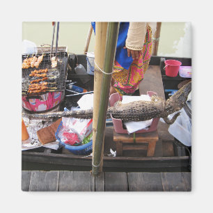 Imã Crocodilo CHURRASCO de carne ... Comida da rua Tai