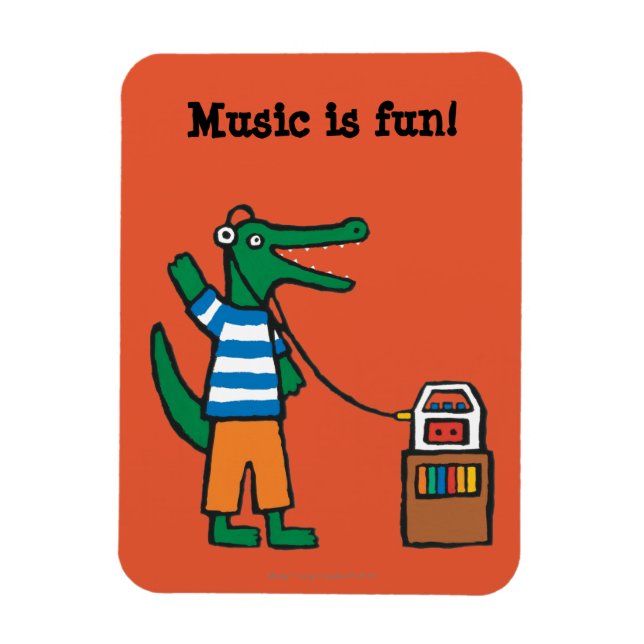 Ímã Crocodilo legal escuta música (Vertical)