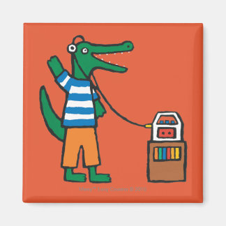 Imã Crocodilo legal escuta música