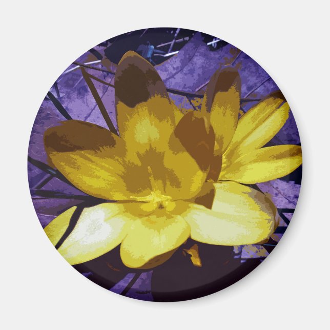 Imã Crocus Amarelo Digital (Frente)