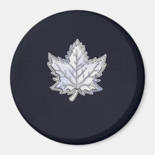 Imã Cromo como Folha de Maple em Impressão de Fibra de