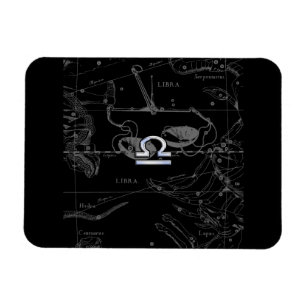 Ímã Cromo como Libra Zodiac Sinal em Hevélio