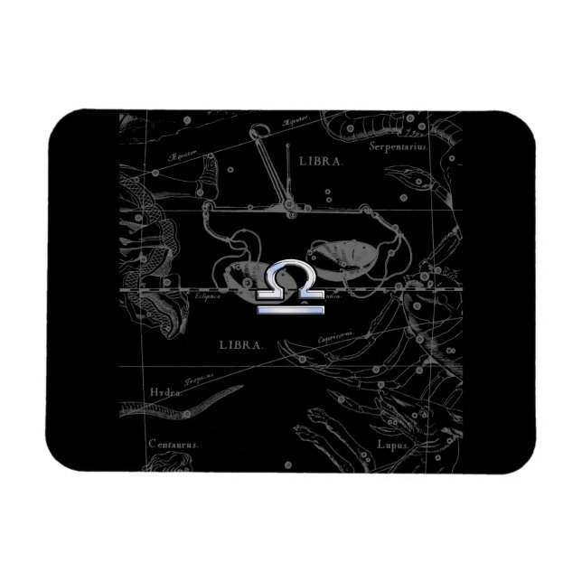 Ímã Cromo como Libra Zodiac Sinal em Hevélio (Horizontal)