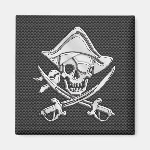 Imã Cromo como pirata em fibra de carbono negro