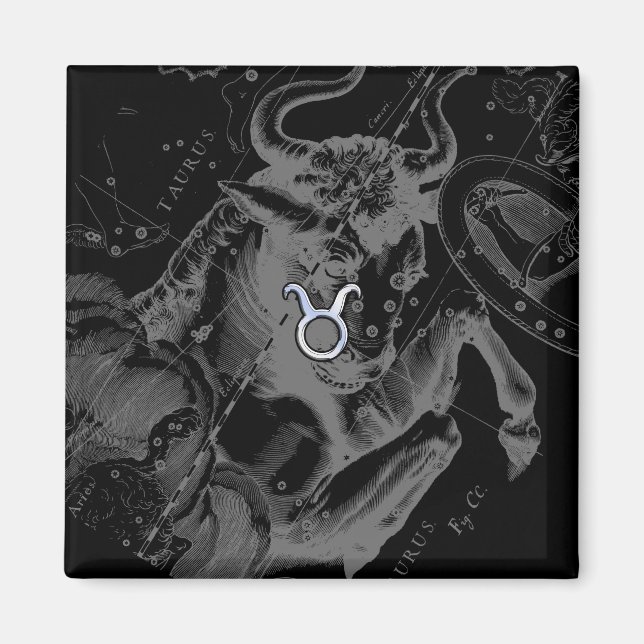 Imã Cromo como Taurus Zodiac em Hevelius Black (Frente)