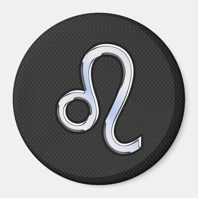 Imã Cromo Moderno, como Leo, assine na pele do cobra (Frente)