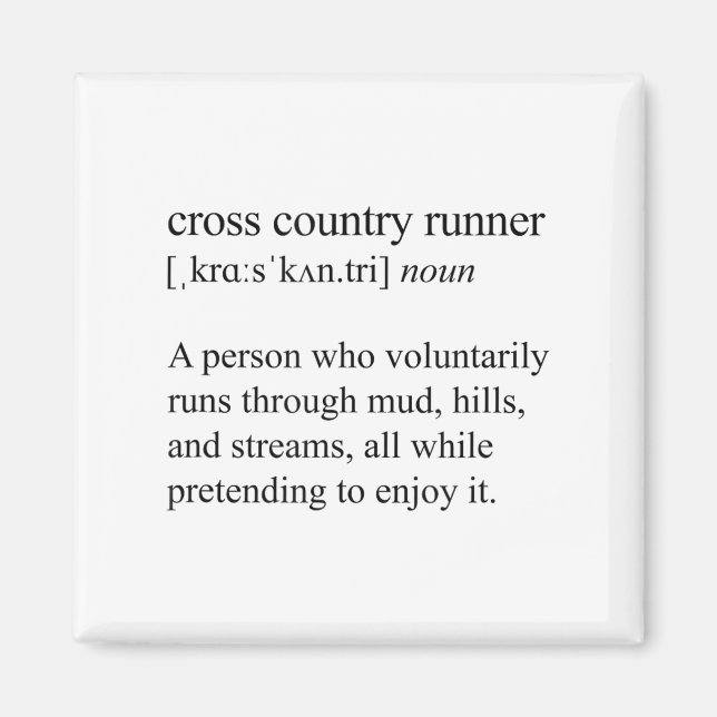 Imã Cross Country Runner Definition, Xc Running  (Frente)
