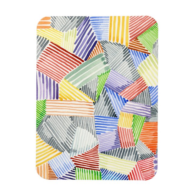 Ímã Crosshatch Quilt I (Vertical)