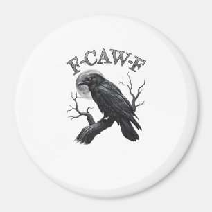 Imã Crow, F-Caw-F Funny Bird Moon Gothic Tri-Blend Crê