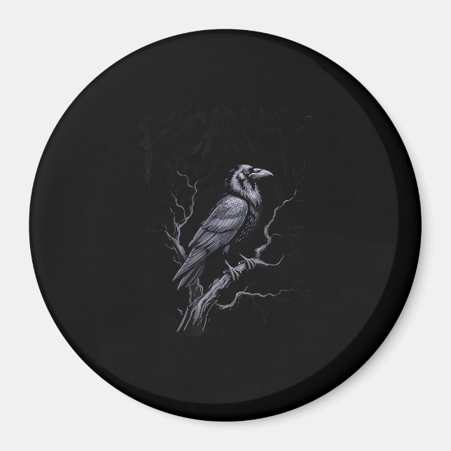 Imã Crow F-Caw-F Funny Bird Saying Humor Meme (Frente)