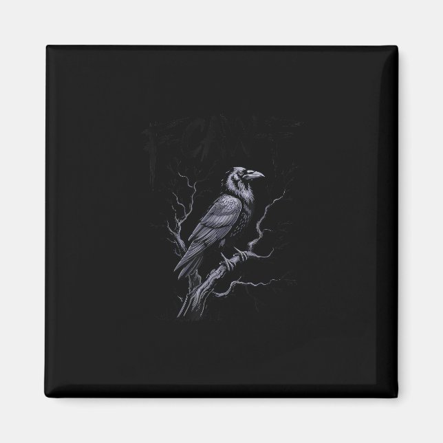 Imã Crow F-Caw-F Funny Bird Saying Humor Meme (Frente)