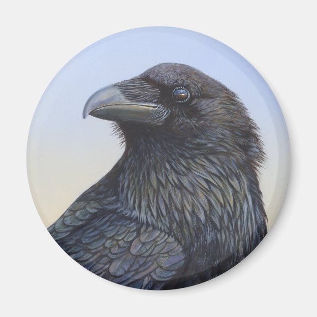 Imã Crow Raven Sunset Pintura (Frente)