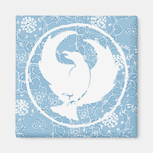 Imã Crowfoot Magnet Blue Porcelain