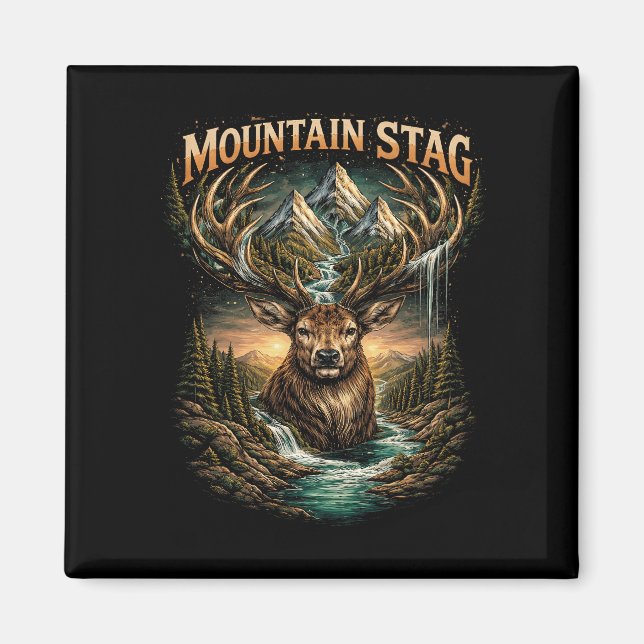 Imã Crown of the Mountain Stag (Frente)