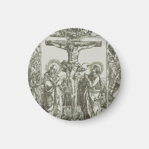 Imã Crucificação Medieval de Jesus Cristo