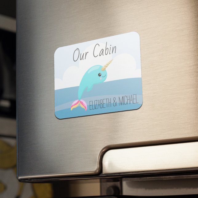 Ímã Cruise Door Sea Narwhale Unicorn Personalizado (Criador carregado)