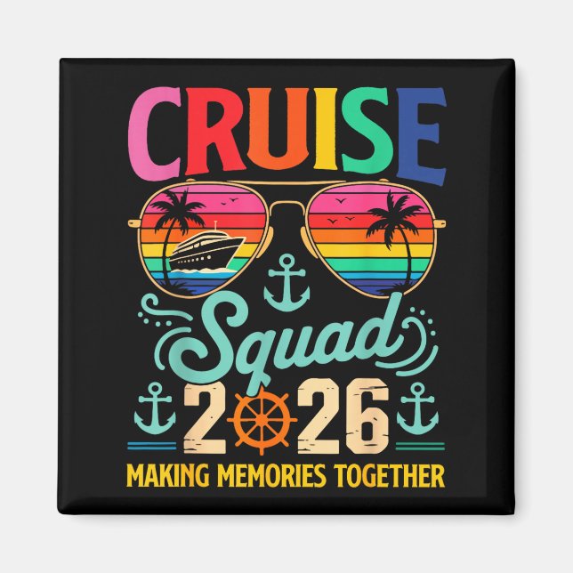Imã Cruise Squad 2026 Family Group Matching Summer Vac (Frente)
