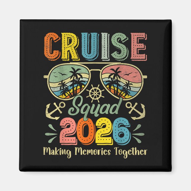 Imã Cruise Squad 2026 Family Group Matching Summer Vac (Frente)