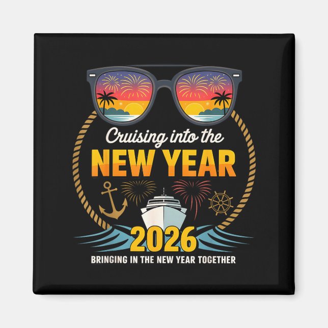 Imã Cruising Into 2026 New Years Eve Matching Family C (Frente)