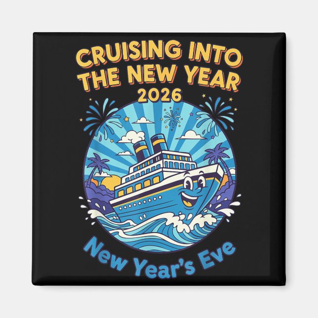 Imã Cruising Into The New Year 2026 Fun New Year's Eve (Frente)