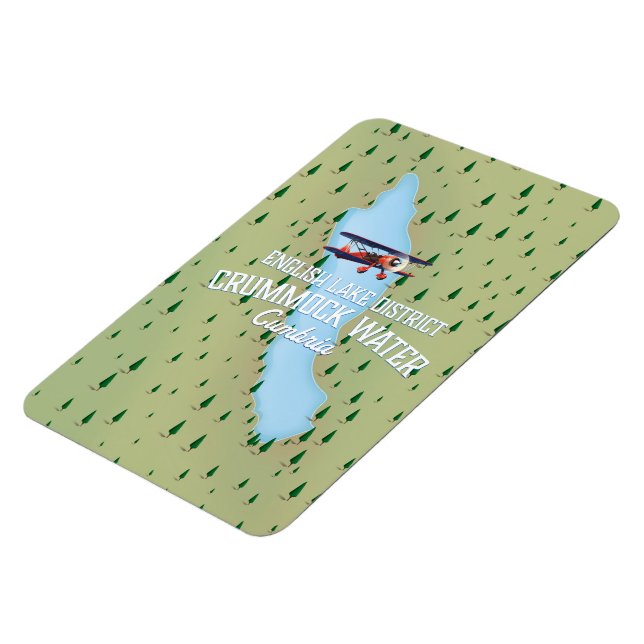 Ímã Crummock Water, poster de viagens de mapa distrita (Left Side)