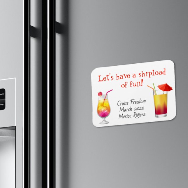 Ímã Cruse Door Stateroom Magnet Bebe Cocktails (Criador carregado)