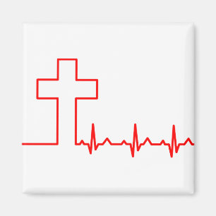 Imã Cruz Cristã Batimento Cardíaco Vida EKG ECG