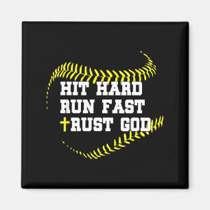 Imã Cruz Cristã Softbol Acerto Duro Correr Rápido Conf