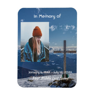 Ímã Cruz Crucifixo Memorial de Lembrança Montanha
